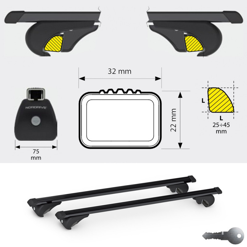  2 Pièces Barres de Toit longitudinales pour BMW X6 G06