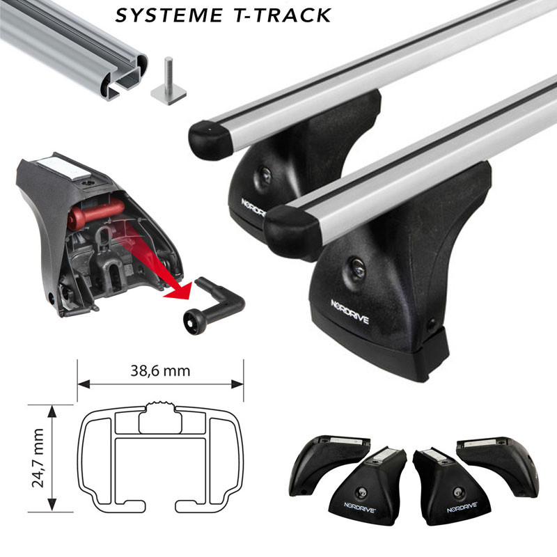 Pack Coffre de toit + barres alu pour Honda CR-V 2002 à 2006